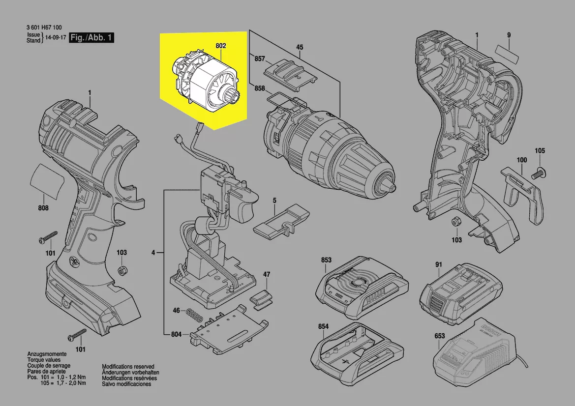 Moteur courant continu réf. 2 609 199 359 BOSCH
